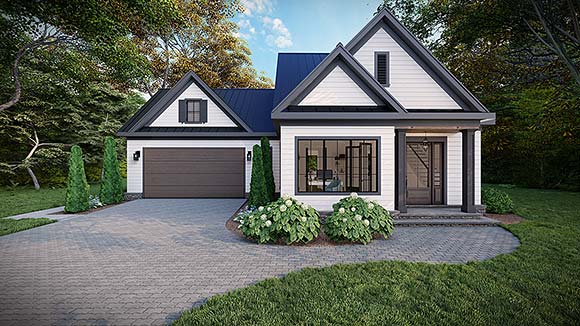 Cottage, Craftsman, Farmhouse House Plan 83909 with 3 Beds, 3 Baths, 2 Car Garage Elevation