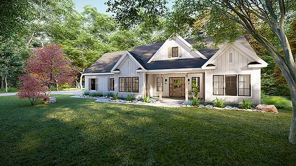 Craftsman, Farmhouse House Plan 83911 with 3 Beds, 2 Baths, 2 Car Garage Elevation