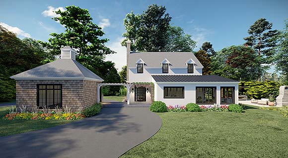 Country, Farmhouse, Traditional House Plan 83917 with 4 Beds, 4 Baths, 2 Car Garage Elevation