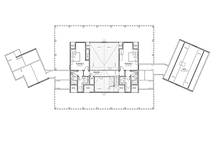 Country, Farmhouse, Southern House Plan 83925 with 5 Beds, 6 Baths, 2 Car Garage Second Level Plan
