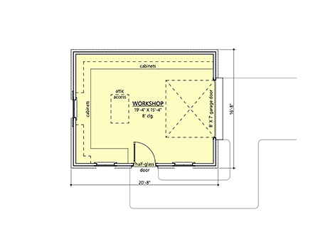 Cottage, Craftsman, Farmhouse Misc Plan 83929, 1 Car Garage First Level Plan