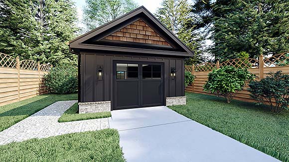 Cottage, Craftsman, Farmhouse Misc Plan 83929, 1 Car Garage Elevation