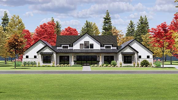 Country, Craftsman, Farmhouse House Plan 84103 with 4 Beds, 5 Baths, 3 Car Garage Elevation