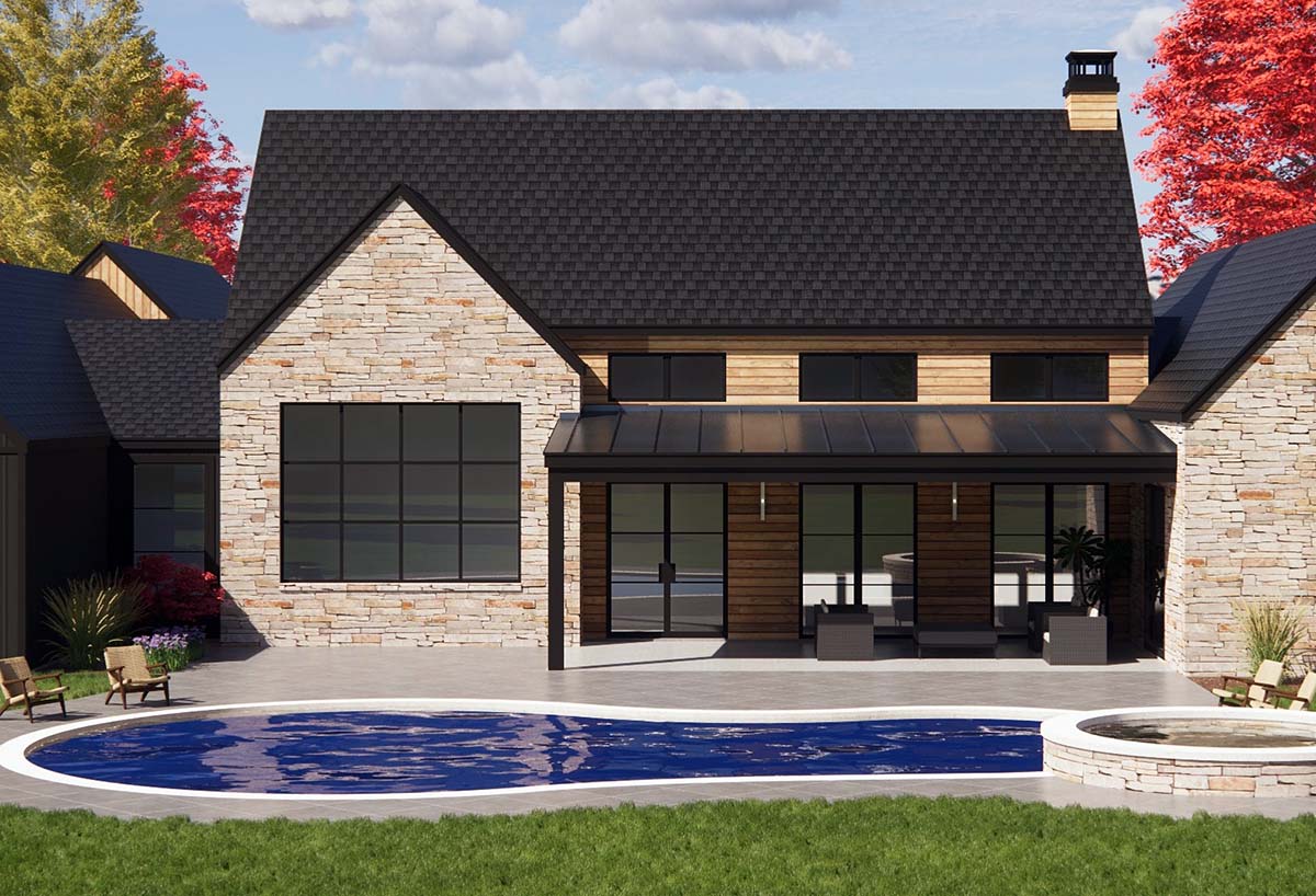 Contemporary, Farmhouse, Ranch Plan with 3226 Sq. Ft., 4 Bedrooms, 4 Bathrooms, 3 Car Garage Picture 5