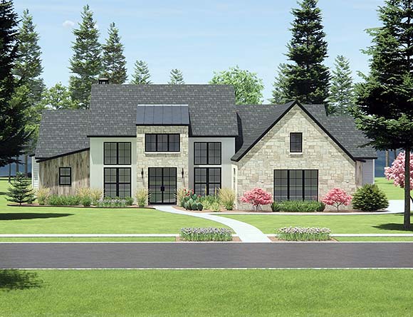 Contemporary, Traditional House Plan 84115 with 4 Beds, 5 Baths, 2 Car Garage Elevation