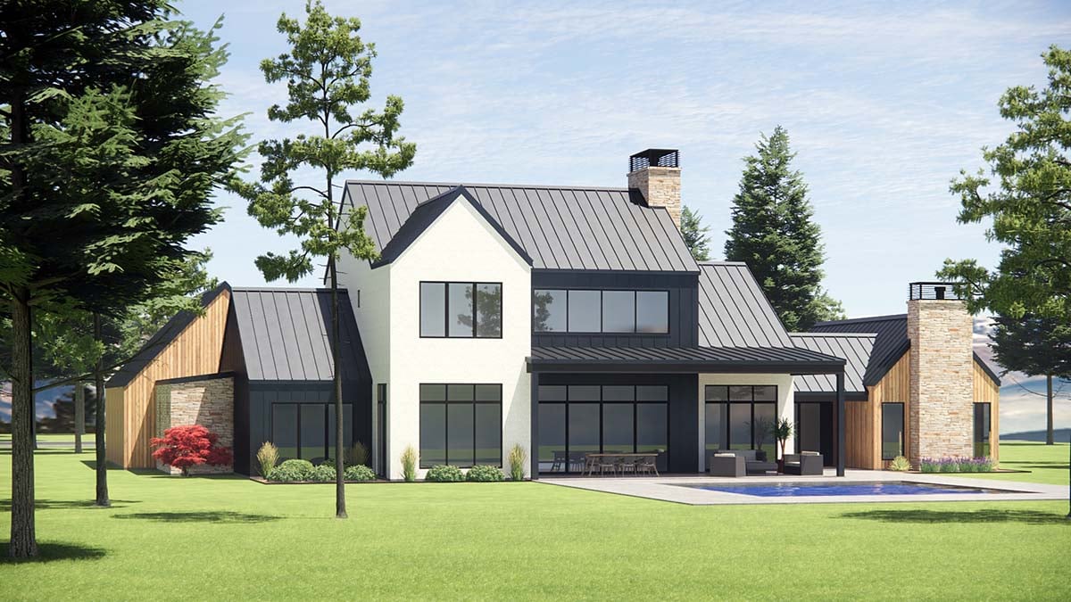 Contemporary Plan with 4282 Sq. Ft., 4 Bedrooms, 5 Bathrooms, 3 Car Garage Picture 3