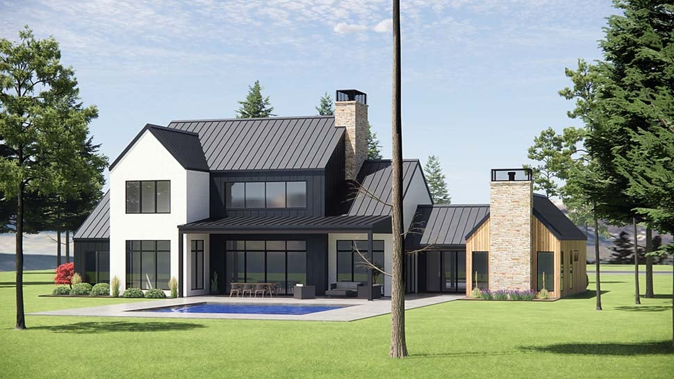 Contemporary Plan with 4282 Sq. Ft., 4 Bedrooms, 5 Bathrooms, 3 Car Garage Picture 5
