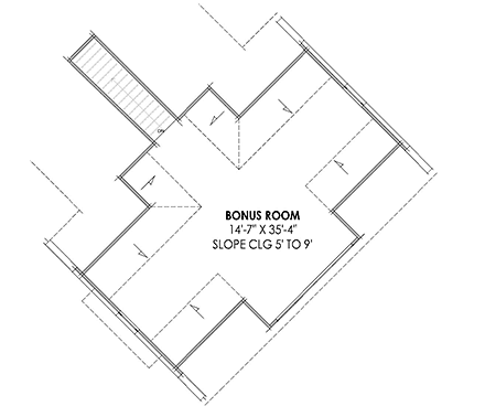 European, Farmhouse House Plan 84124 with 4 Beds, 5 Baths, 3 Car Garage Second Level Plan