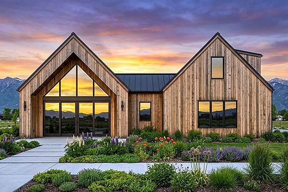Contemporary, Modern House Plan 84138 with 3 Beds, 3 Baths, 2 Car Garage Elevation