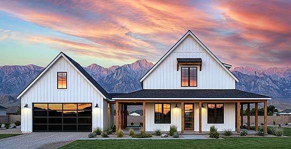 Country, Craftsman, Farmhouse House Plan 84141 with 3 Beds, 2 Baths, 2 Car Garage Elevation
