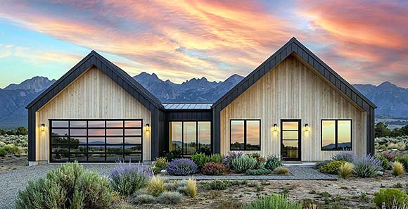 Contemporary, Modern House Plan 84146 with 3 Beds, 2 Baths, 2 Car Garage Elevation