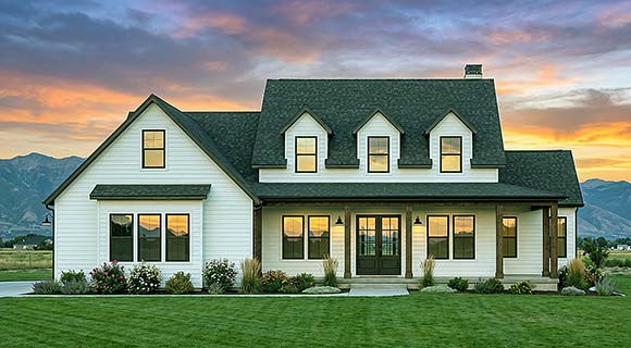 Contemporary, Country, Craftsman, Farmhouse House Plan 84149 with 4 Beds, 4 Baths, 2 Car Garage Elevation