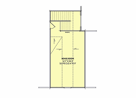 Contemporary, Country, Farmhouse House Plan 84152 with 4 Beds, 3 Baths, 2 Car Garage Second Level Plan