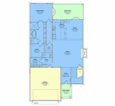 Cottage, European, French Country House Plan 84153 with 4 Beds, 4 Baths, 2 Car Garage First Level Plan