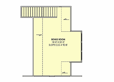 Contemporary, Country, Craftsman, European, Farmhouse House Plan 84158 with 4 Beds, 3 Baths, 2 Car Garage Second Level Plan