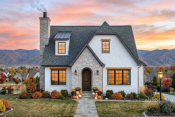 Cottage, European, Tudor House Plan 84161 with 3 Beds, 3 Baths Elevation