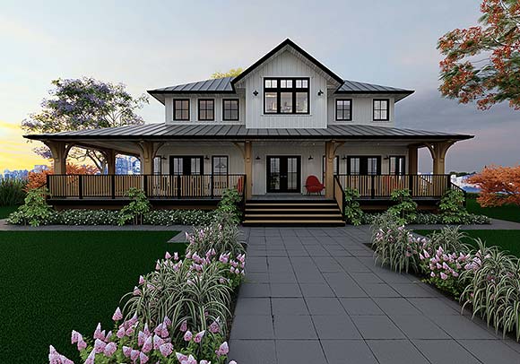 Country, Craftsman, Farmhouse House Plan 84604 with 4 Beds, 3 Baths Elevation