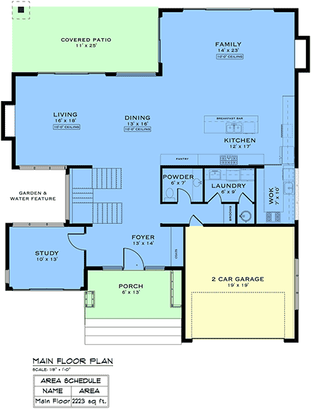 Contemporary, European, Modern House Plan 84606 with 3 Beds, 4 Baths, 2 Car Garage First Level Plan