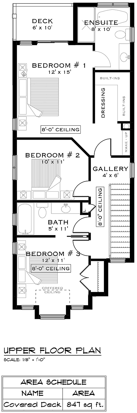 Cottage, Country, Craftsman, Farmhouse, New American House Plan 84610 with 3 Beds, 3 Baths Second Level Plan