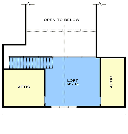 Country, Farmhouse, Ranch House Plan 84632 with 3 Beds, 3 Baths, 3 Car Garage Second Level Plan