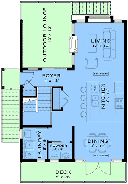 Cabin, Coastal, Cottage, Craftsman, Farmhouse House Plan 84641 with 3 Beds, 3 Baths, 2 Car Garage First Level Plan