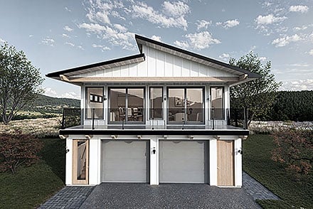 Garage-Living Plan 84644