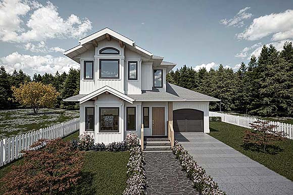 Cottage, Country, Craftsman, Farmhouse House Plan 84646 with 2 Beds, 3 Baths, 1 Car Garage Elevation