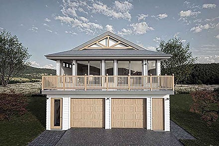 Garage-Living Plan 84647
