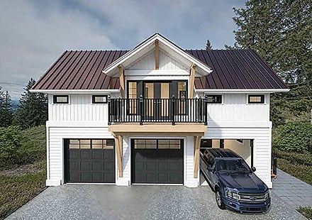 Garage-Living Plan 84653