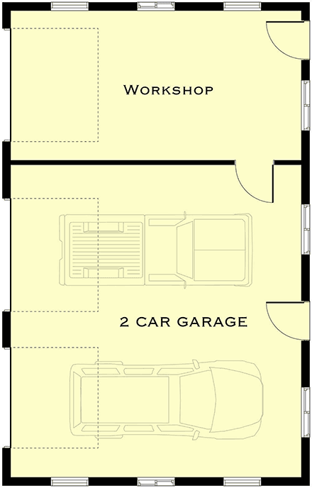 Traditional 3 Car Garage Plan 84658 First Level Plan