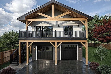 Garage-Living Plan 84665