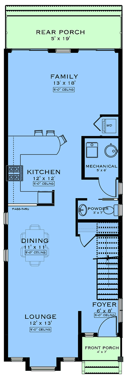Cottage, Country, Craftsman, Farmhouse House Plan 84672 with 3 Beds, 3 Baths First Level Plan