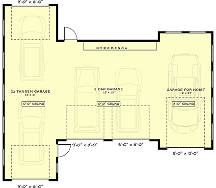 Farmhouse 4 Car Garage Plan 84675 First Level Plan