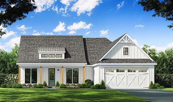 Country, Farmhouse, Traditional House Plan 84701 with 3 Beds, 3 Baths, 2 Car Garage Elevation
