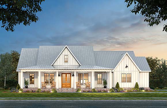 Country, Farmhouse, New American House Plan 84707 with 3 Beds, 3 Baths, 2 Car Garage Elevation