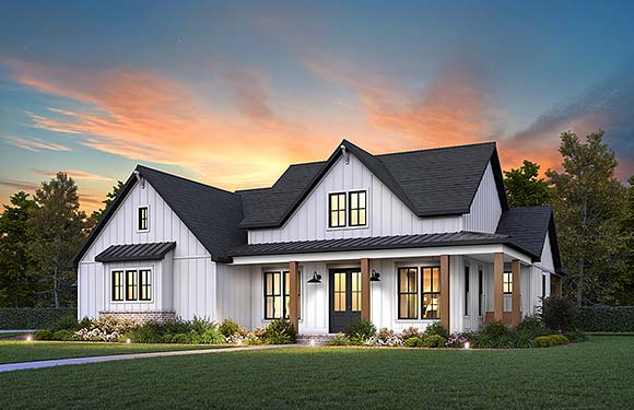Country, Farmhouse House Plan 84709 with 3 Beds, 3 Baths, 2 Car Garage Elevation