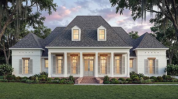 Acadian, French Country, Southern House Plan 84731 with 4 Beds, 5 Baths, 3 Car Garage Elevation
