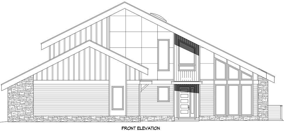 European, Modern Plan with 2849 Sq. Ft., 3 Bedrooms, 2 Bathrooms, 2 Car Garage Picture 4