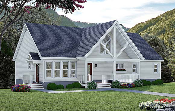 Bungalow, Country, Craftsman, Ranch, Traditional House Plan 84809 with 2 Beds, 2 Baths Elevation