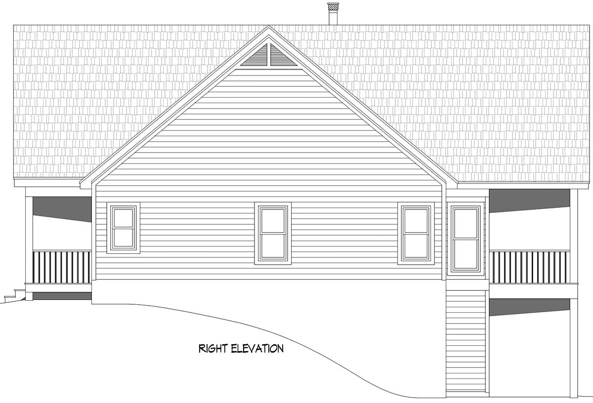 Bungalow, Country, Craftsman, Ranch, Traditional Plan with 1939 Sq. Ft., 2 Bedrooms, 2 Bathrooms Picture 2