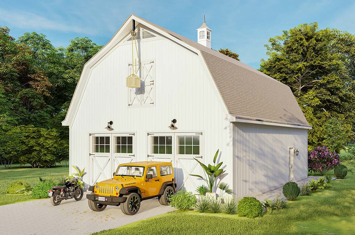 Garage Plan 84827 - 2 Car Garage Farmhouse Style | COOLhouseplans.com