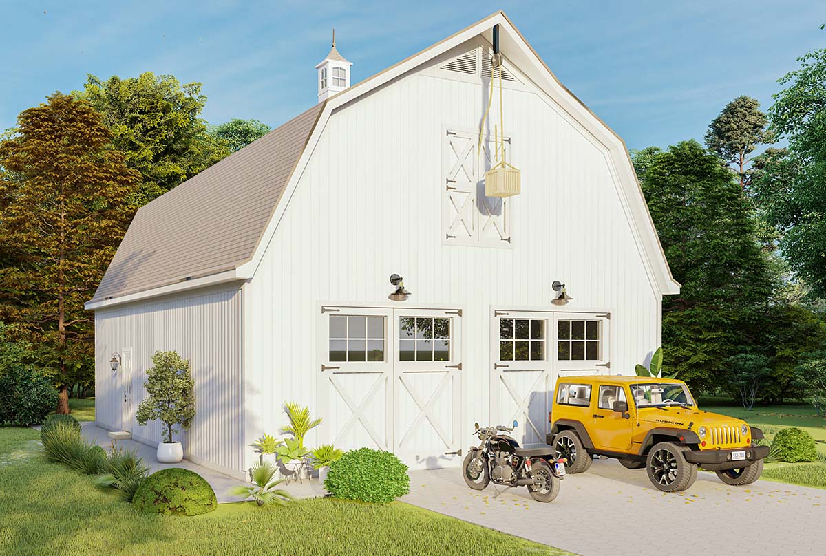 Garage Plan 84827 - 2 Car Garage Farmhouse Style | COOLhouseplans.com