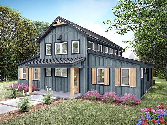 Barndominium, Country, Farmhouse House Plan 84847 with 4 Beds, 3 Baths Elevation