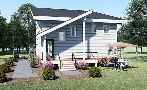 Coastal, Contemporary House Plan 84848 with 2 Beds, 2 Baths Elevation