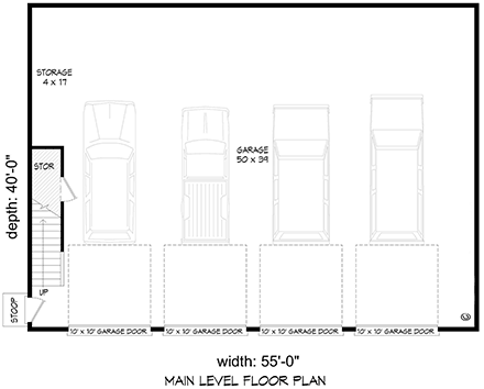 Traditional 4 Car Garage Plan 84860 First Level Plan