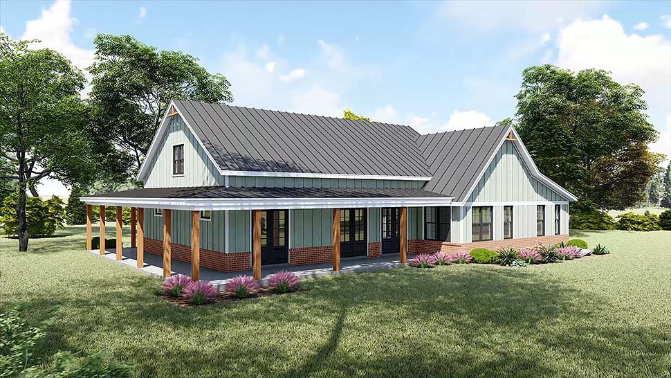 Country, Farmhouse Plan with 2247 Sq. Ft., 3 Bedrooms, 3 Bathrooms, 2 Car Garage Picture 5