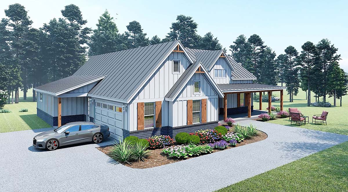 Country, Farmhouse, Ranch Plan with 2247 Sq. Ft., 3 Bedrooms, 3 Bathrooms, 2 Car Garage Picture 3