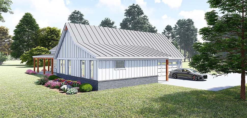 Country, Farmhouse, Ranch Plan with 2247 Sq. Ft., 3 Bedrooms, 3 Bathrooms, 2 Car Garage Picture 5