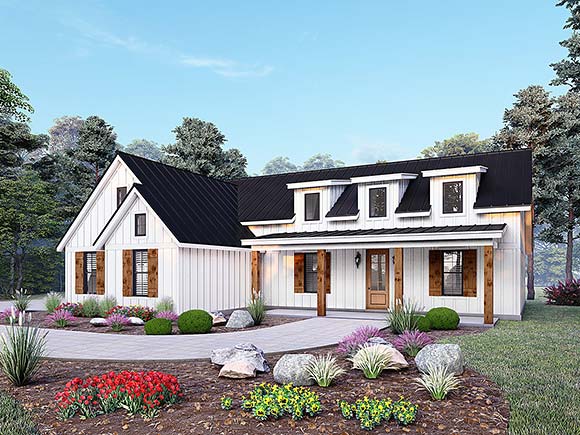 Country, Craftsman, Farmhouse House Plan 84886 with 3 Beds, 3 Baths, 2 Car Garage Elevation