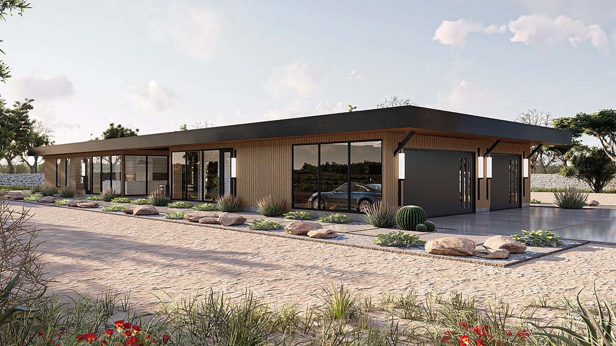 Modern Plan with 2340 Sq. Ft., 4 Bedrooms, 3 Bathrooms, 3 Car Garage Elevation